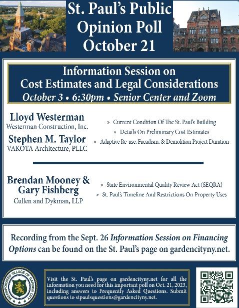 October 3 St Paul's Info Session