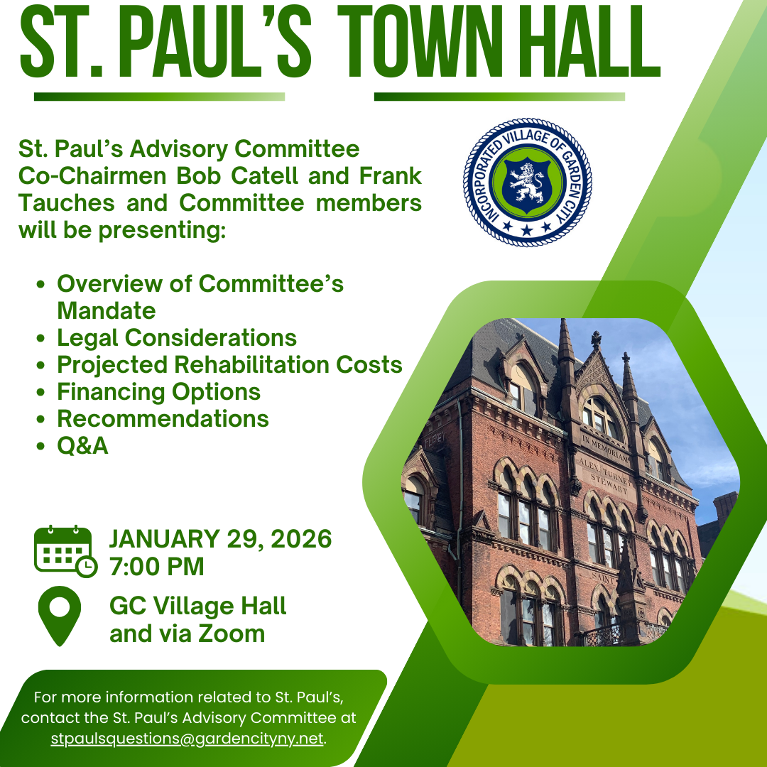 St. Paul's Town Hall January 29, 2026 at 7PM