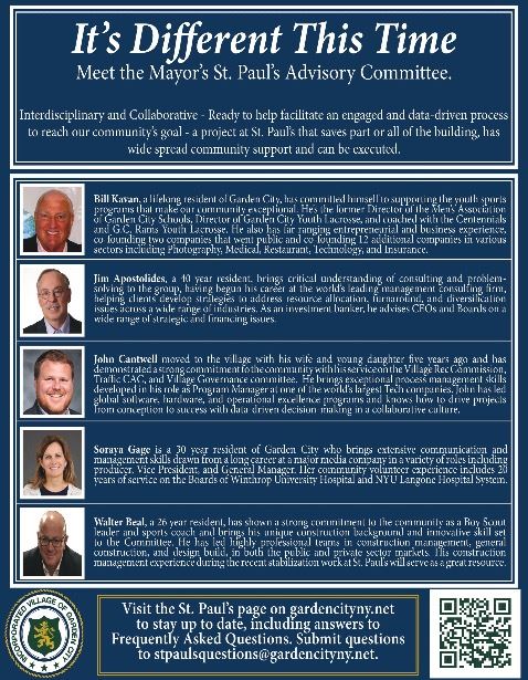 Bios and photos of members of the Mayor's St. Paul's Advisory Committee