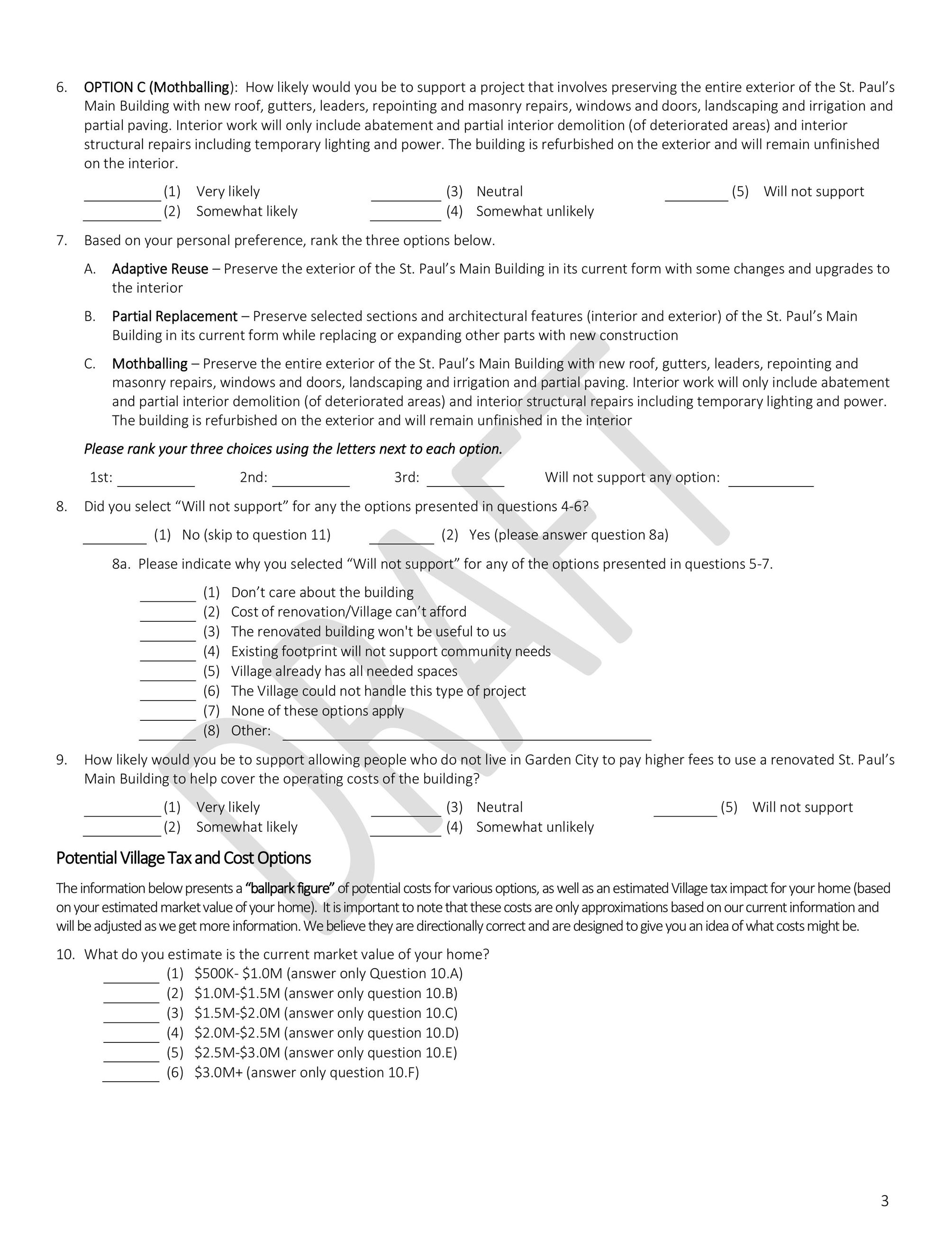 St. Paul's Survey page 3